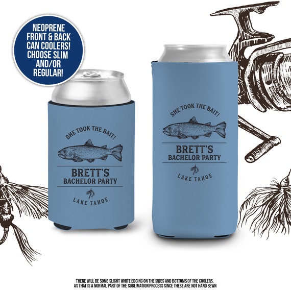 Bachelor Party Can Coolies She Took the Bait Fishing Personalized Beverage  Insulators Slim or Regular Can Size Party Favors MCC-202 -  UK