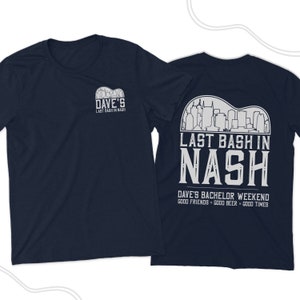 Bachelor party shirt | NASH BASH personalized bachelor party t-shirt | bachelor weekend DARK tshirt 22BRDL-066-D