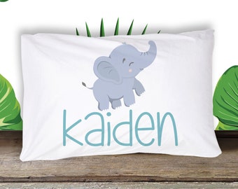 Elephant pillowcase / pillow - custom personalized  pillowcase great birthday gift PIL-020-N