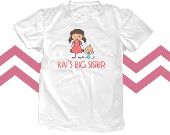 Big Sister shirt- Plain Stick Figure big sister T-shirt MSTK-008