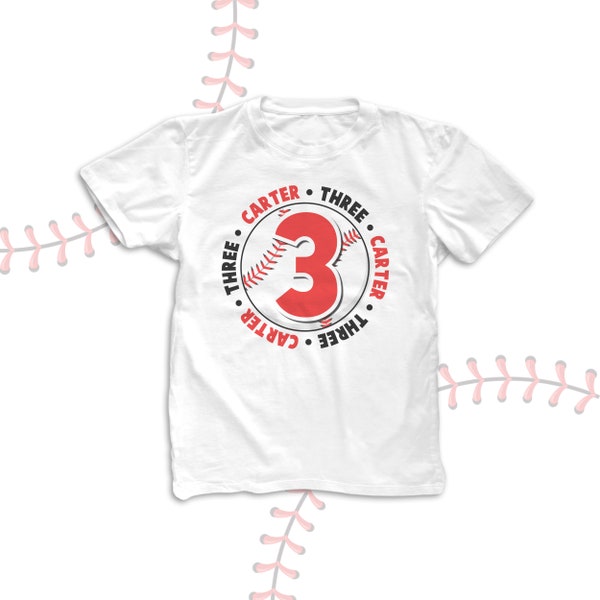 birthday boy tshirt baseball birthday party personalized birthday shirt plain tshirt 22BD-076