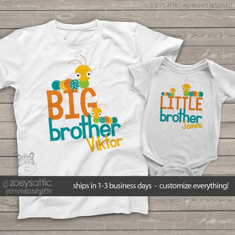 Big Brother Little Brother Shirts Matching Set Caterpillar Etsy Big Brother Little Brother Shirts Matching Set Caterpillar Etsy