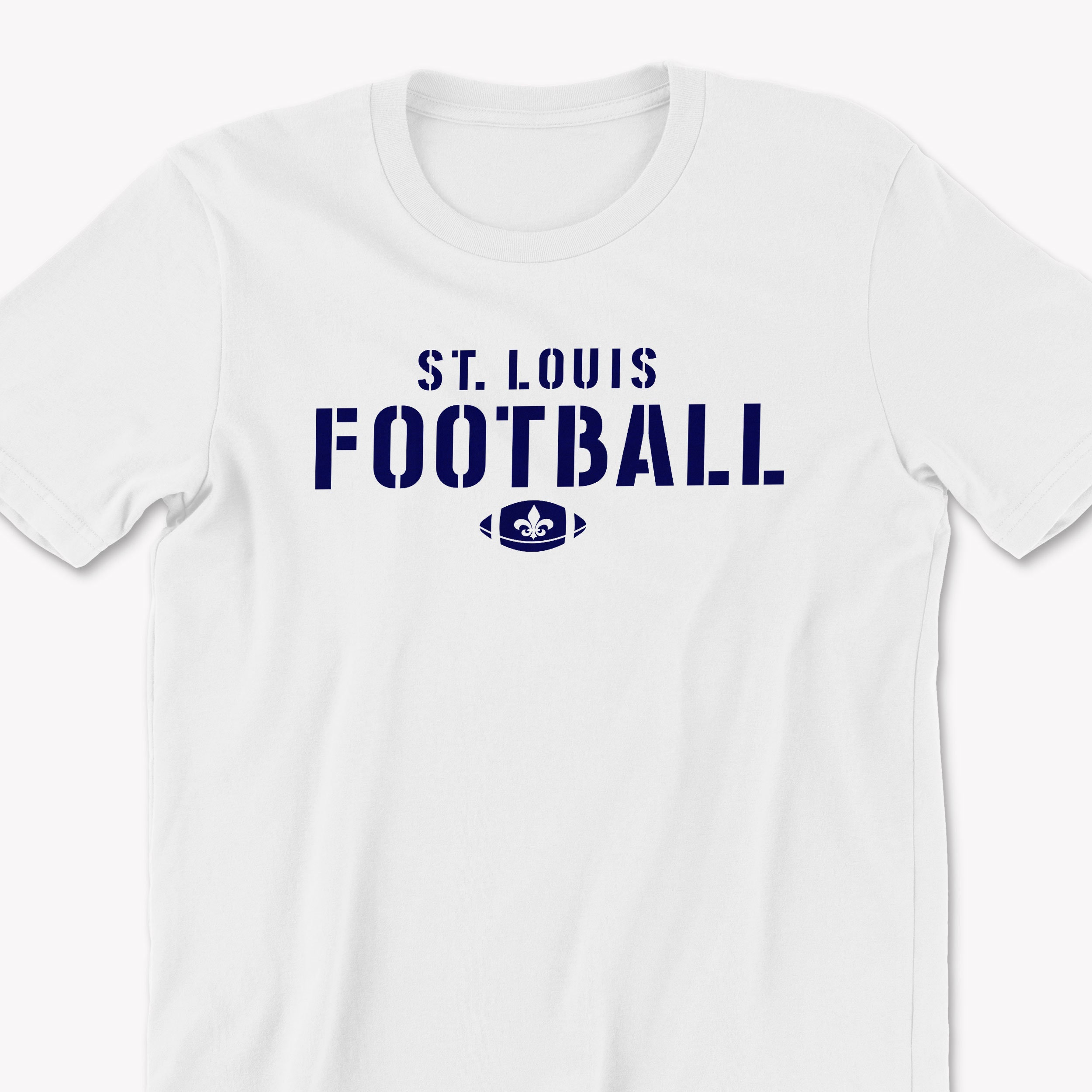 St. Louis Football Shirt Retro Stencil Font St. Louis -  Sweden