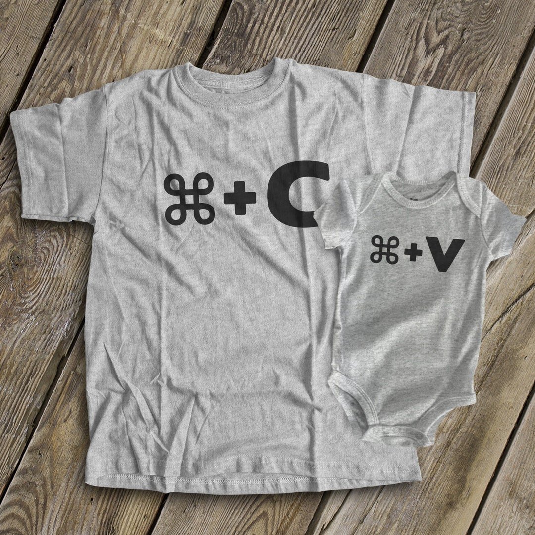 Funny Take on Mac Copy Paste Matching Dad and Kiddo T-shirt or Bodysuit ...