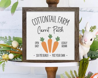 easter cottontail farm canvas carrot patch open daily wood frame easter wall art farmhouse canvas print sign easter carrots canvas prnt-033