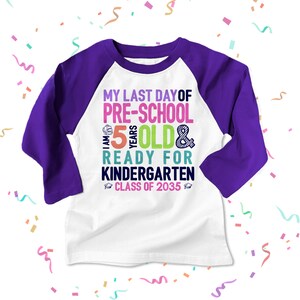 Girls graduation shirt | pre-school last day raglan shirt | ready for kindergarten pre-school graduation raglan tshirt | 22MSCL-001-RNG