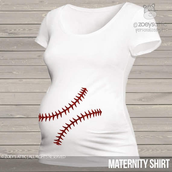 Sparkly Baseball Maternity Shirt 