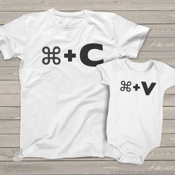 Funny Take on Mac Copy Paste Matching Dad and Kiddo T-shirt or - Etsy Funny Take on Mac Copy Paste Matching Dad and Kiddo T-shirt or - Etsy