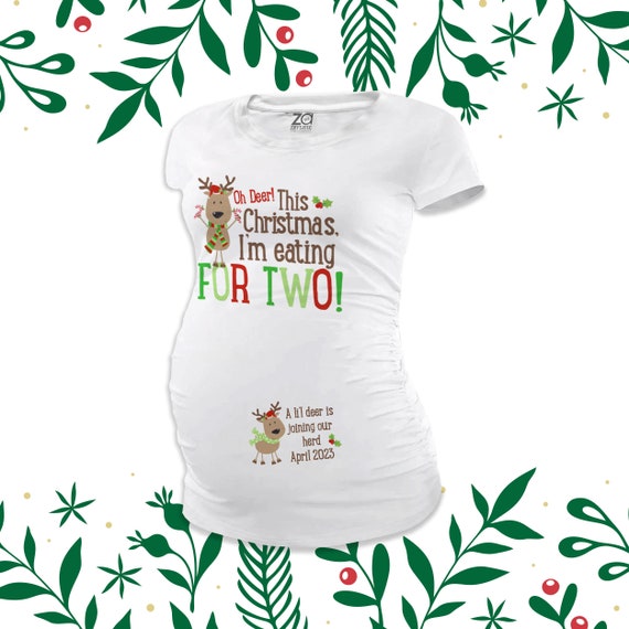Womens I'm Feasting For Two Thanksgiving Pregnancy Announcement T-Shirt Womens I'm Feasting For Two Thanksgiving Pregnancy Announcement T-Shirt