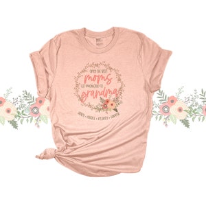 Grandma shirt great moms get promoted to grandma ORIGINAL design custom Tshirt MMGA1-008-L
