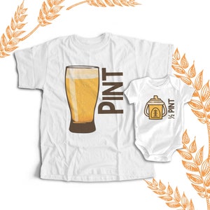 matching father son shirts pint and half pint or choose a bodysuit gift set great holiday or Father's Day shirts and gifts 22FD-006-Set image 3