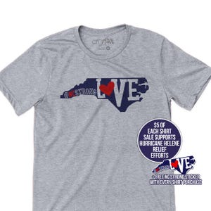 North Carolina Strong Fundraising t-shirts for Hurricane HELENE Relief Foundation for Hurricane relief | SCNC-002