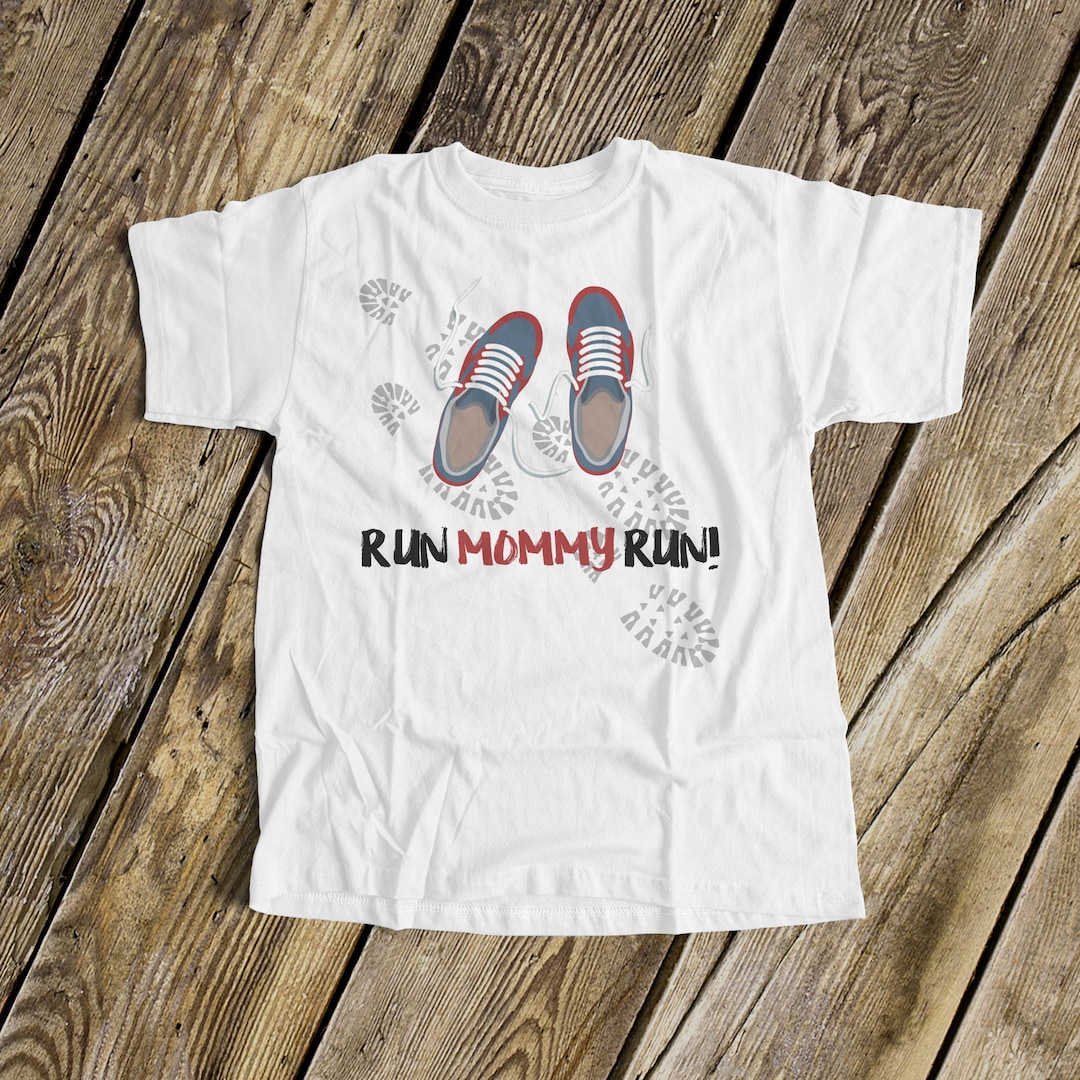 Running Marathon Shirt for Kids Cheer Mommy and Daddy to Running