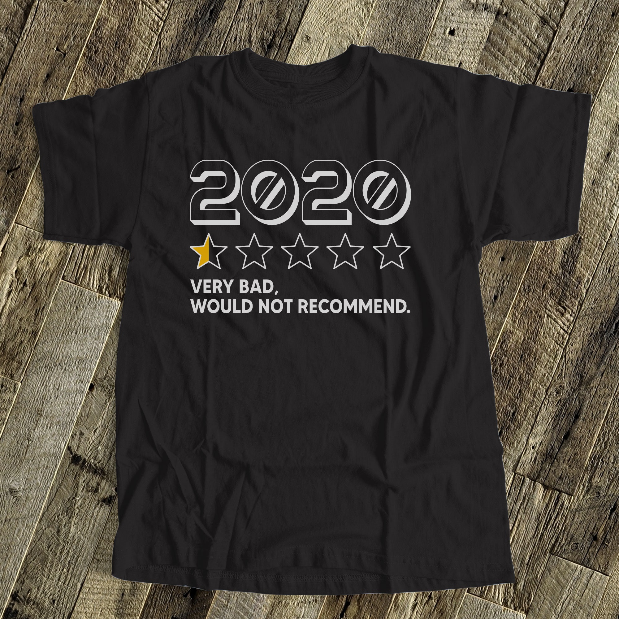 2020 Adult Shirt | Funny 2020 Half Star Rating Unisex DARK T-shirt