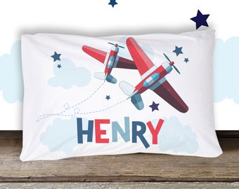 Personalized airplane custom pillowcase - STANDARD size 20 x 30 PIL-067-N