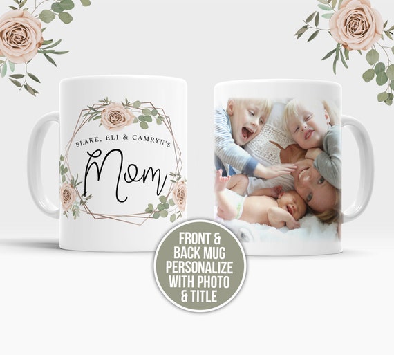 Mug Photo De La Fete Des Meres Maman Tasse A Cafe Florale Etsy France