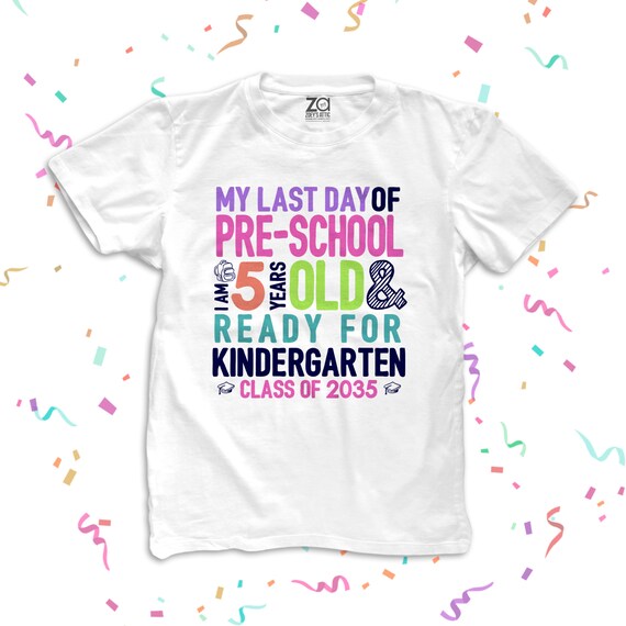 Camisa de graduacion para ninas camisa de ultimo dia de preescolar lista para la camiseta de graduacion de preescolar de jardin de infantes 22MSCL 001 NG Etsy Espana