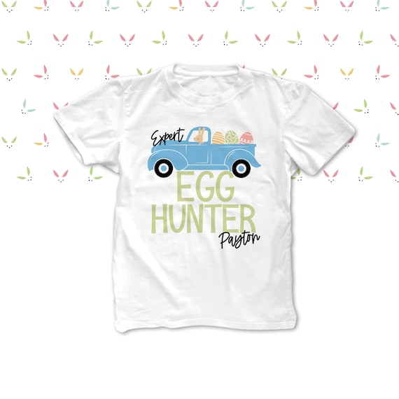Easter t-shirt - Easter egg hunter boy personalized Easter shirt 22SNLE-068