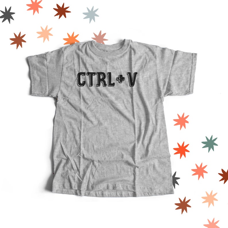 CTRL V add on bodysuit or t-shirt to go with parent/kiddo set 22FD-002-V image 4