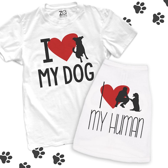 I Love My Dog T-Shirt With Heart I Love My Dog T-Shirt With Heart