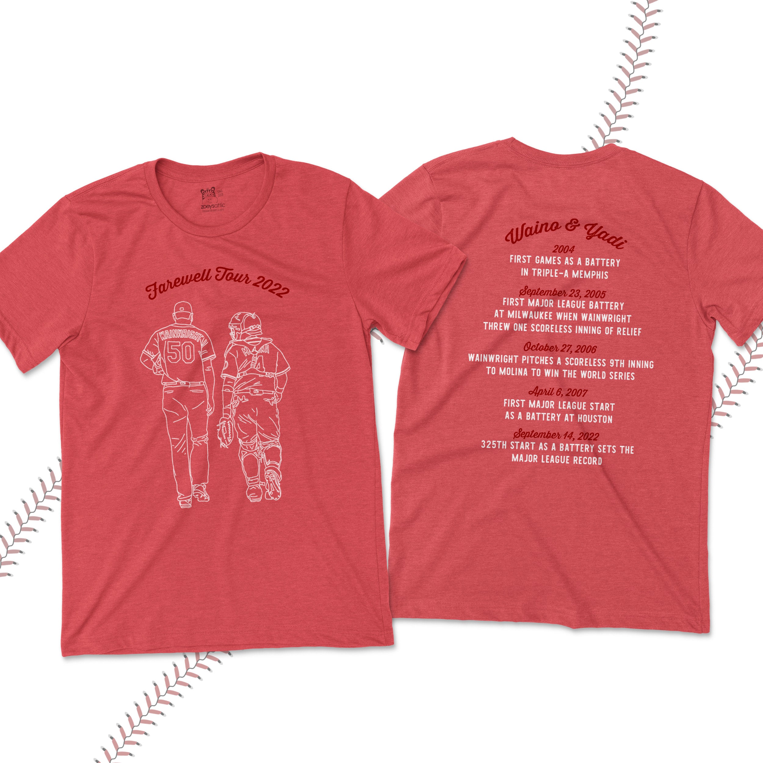 St. Louis Baseball Shirt Farewell Tour 2022 Front Back Print 