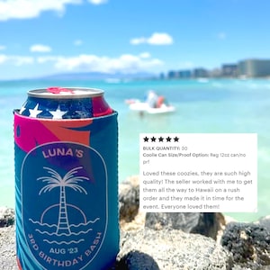 40th birthday photo slim or regular can coolie | personalized classic nostalgia can cooler | any age birthday party favor can cooler retro image 7