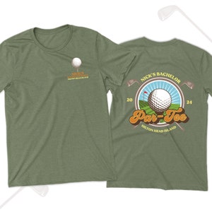 Bachelor party shirt | personalized golf trip bachelor par-tee DARK t-shirt | golfing bachelor party unisex tshirt 22BRDL-057-D