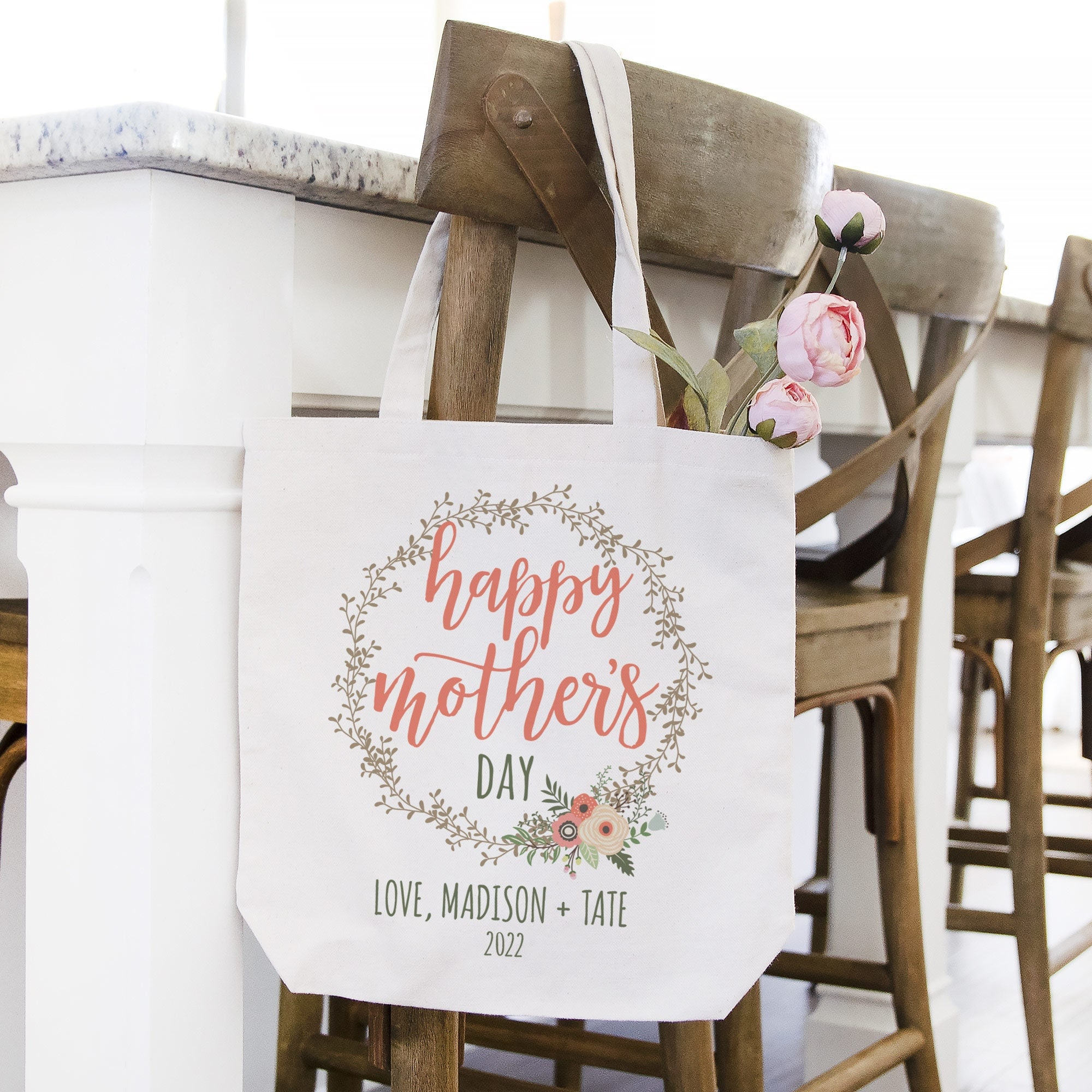 Mothers Day Tote Bag | Floral Sweet Mom Tote Bag Grandma Tote