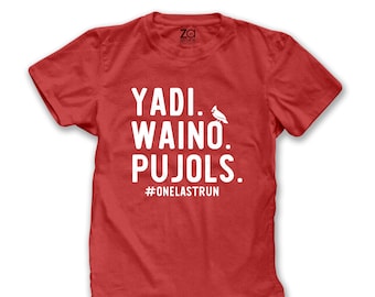 stl baseball shirt | #onelastrun dark tee | st louis cards baseball | cardinal yadi waino pujols 2022 unisex tshirt ORIGINAL 22CARDS-003