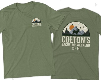 Bachelor party shirt | personalized hunting bachelor party DARK t-shirt | fishing weekend bachelor party unisex tshirt 22BRDL-053-D