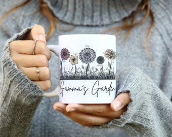 Gamma's Garden Mug | flower garden | personalized with grandchildren names Mug  23MD-009-MUG