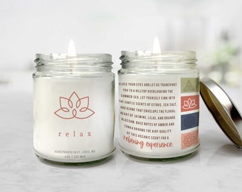 relax candle relaxing candle gift candle gifts for friends soothe relax recover energize - spa candle line gift box candles friends gifts