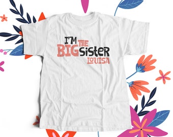 big sister shirt - simple block text great for older big sister and big sister to be MSMP-002