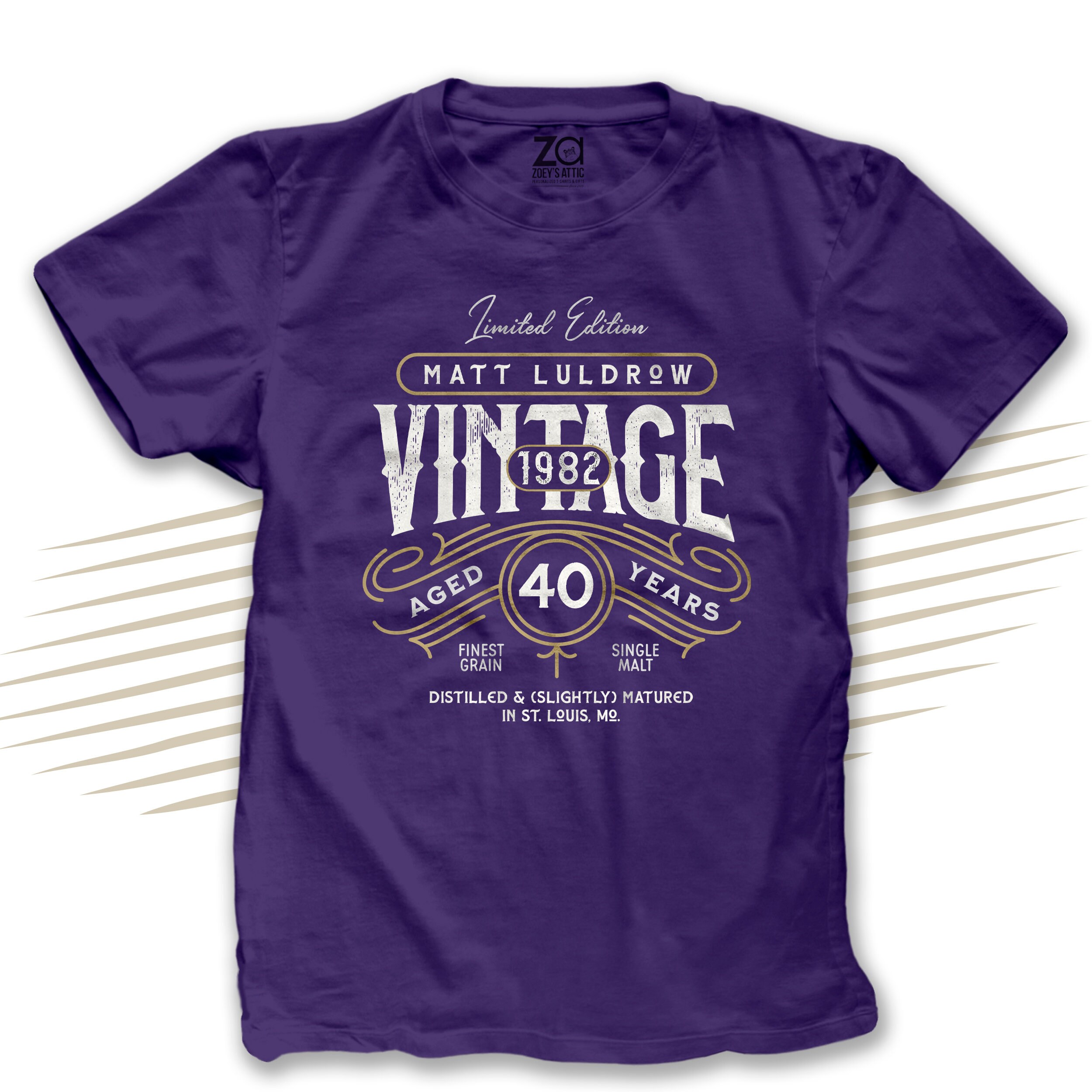 40th Birthday Party Shirt | Limited Edition Whiskey Bourbon Label