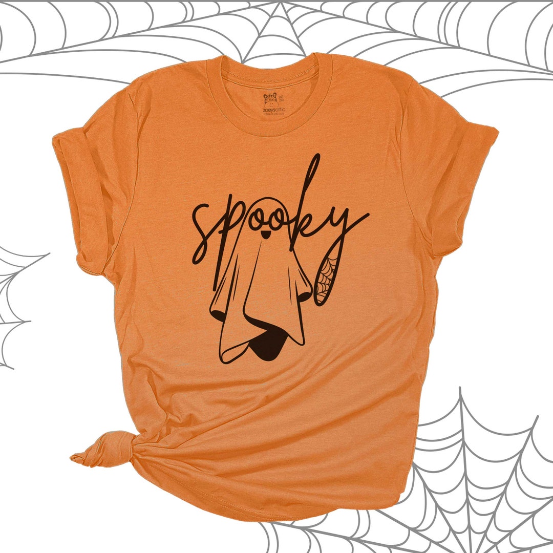 Spooky Ghost Cursive Halloween Shirts Cursive Text Spooky Ghost