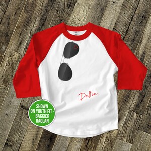 Valentine aviators with cute heart personalized valentine day raglan Tshirt - adorable Valentine's Day shirt 22SNLV-061-R