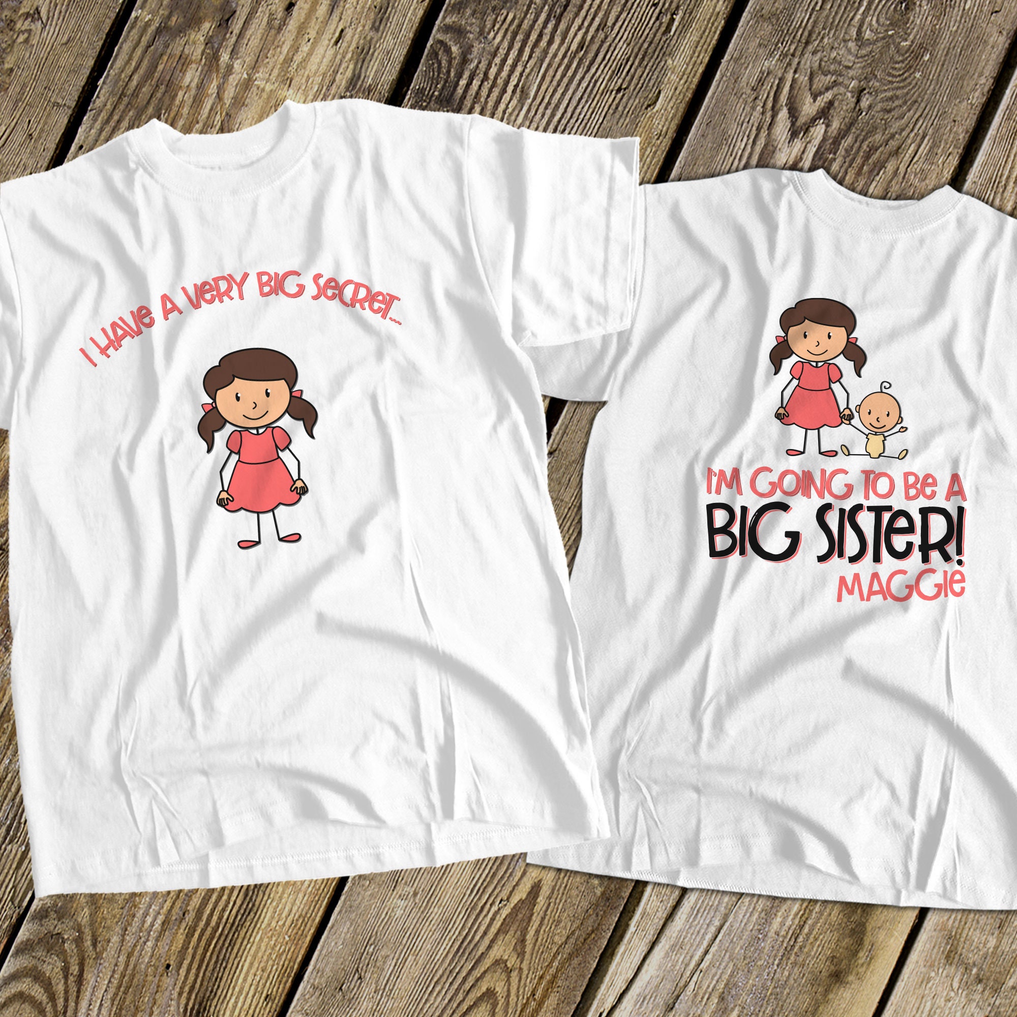 I'm Going To Be A Big Sister T-Shirt Baby Ankündigung Big Sister