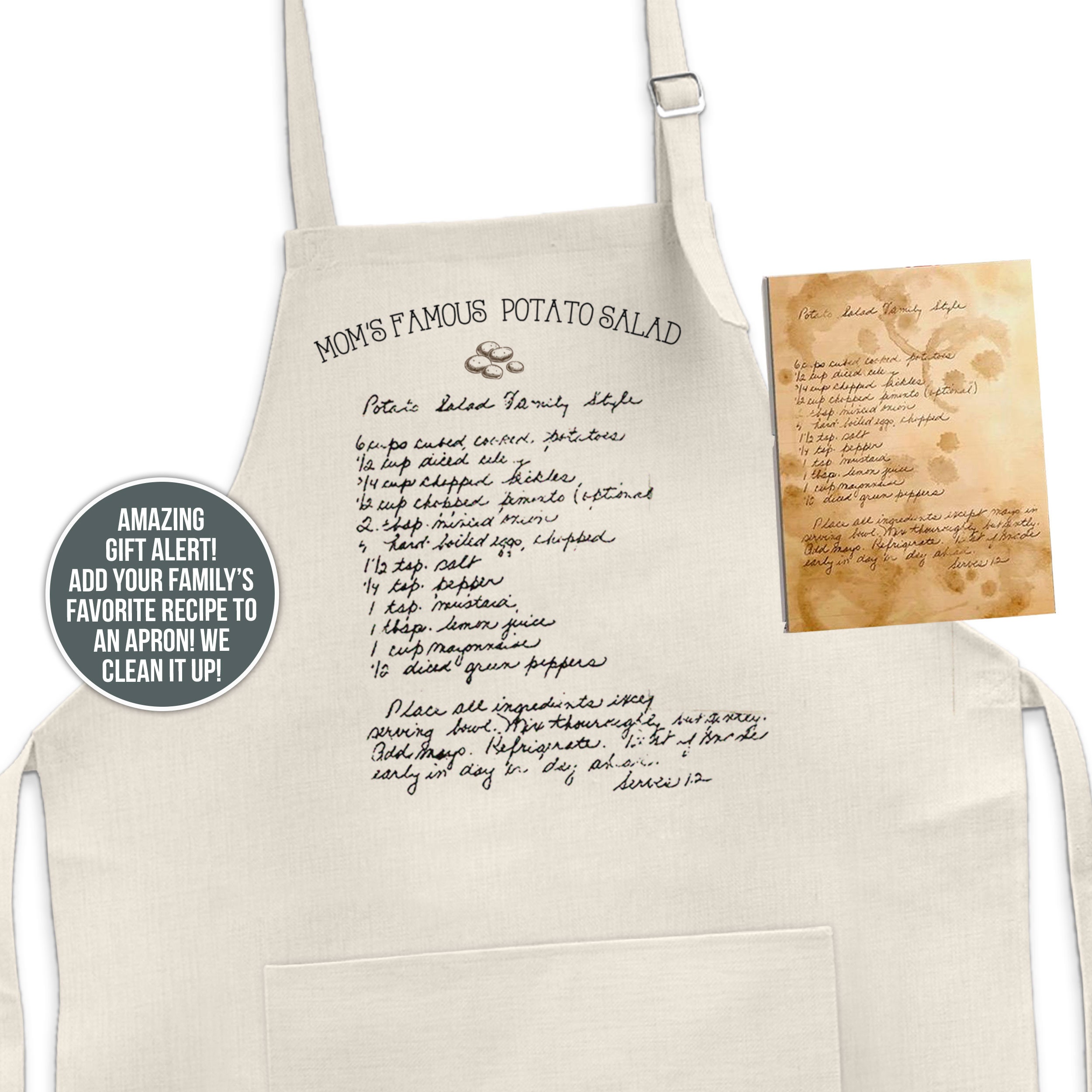 Keepsake Jar Mom and Me Aprons in Oatmeal - Heirloomed