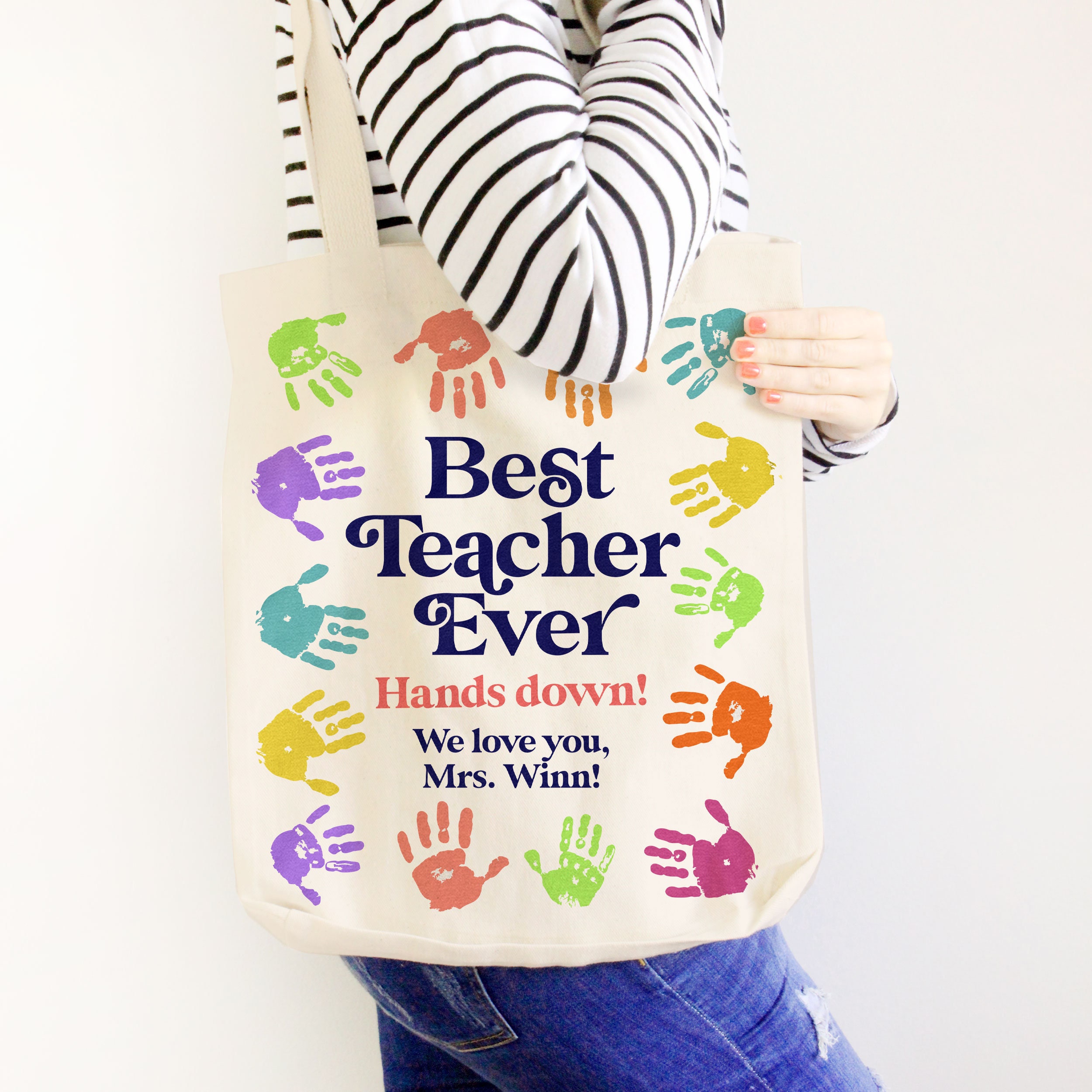 Best Teacher Ever Cute Teacher Gift Tote Bag End of School Year Teacher ...