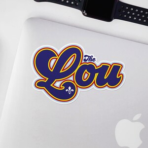 Sticker vinyl decal | the lou saint louis sticker | st louis fleur de lis vinyl sticker decal  STR-039