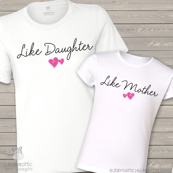 Mom and Daughter Shirt Set Like Mother 