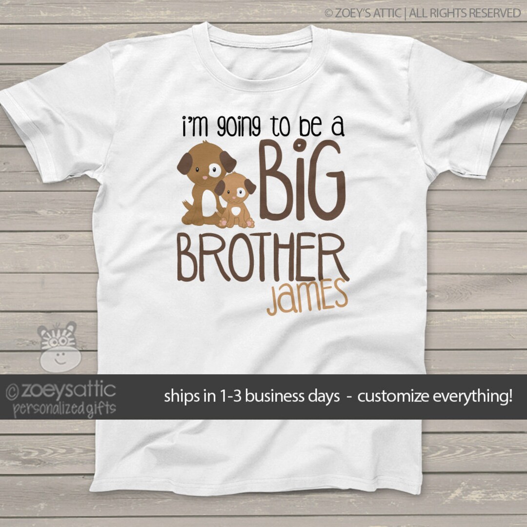 Big Brother to Be Shirt Fun and Funky Puppy Dog Big Brother - Etsy