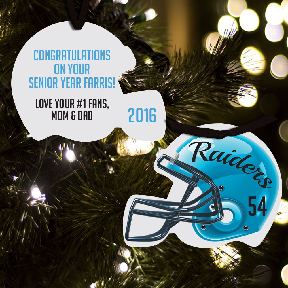 Personalized Christmas ornament football helmet ornament FBHO Etsy