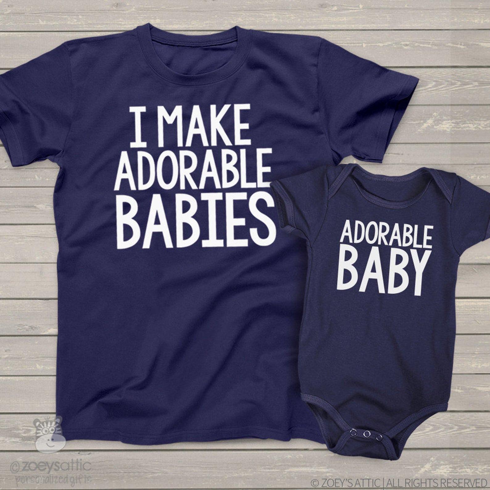 I Make Adorable Babies® Shirts Dad and Baby Matching DARK Etsy