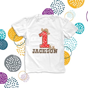 cowboy birthday shirt  (or cowgirl shirt) buckaroo birthday party theme shirt 22BD-104