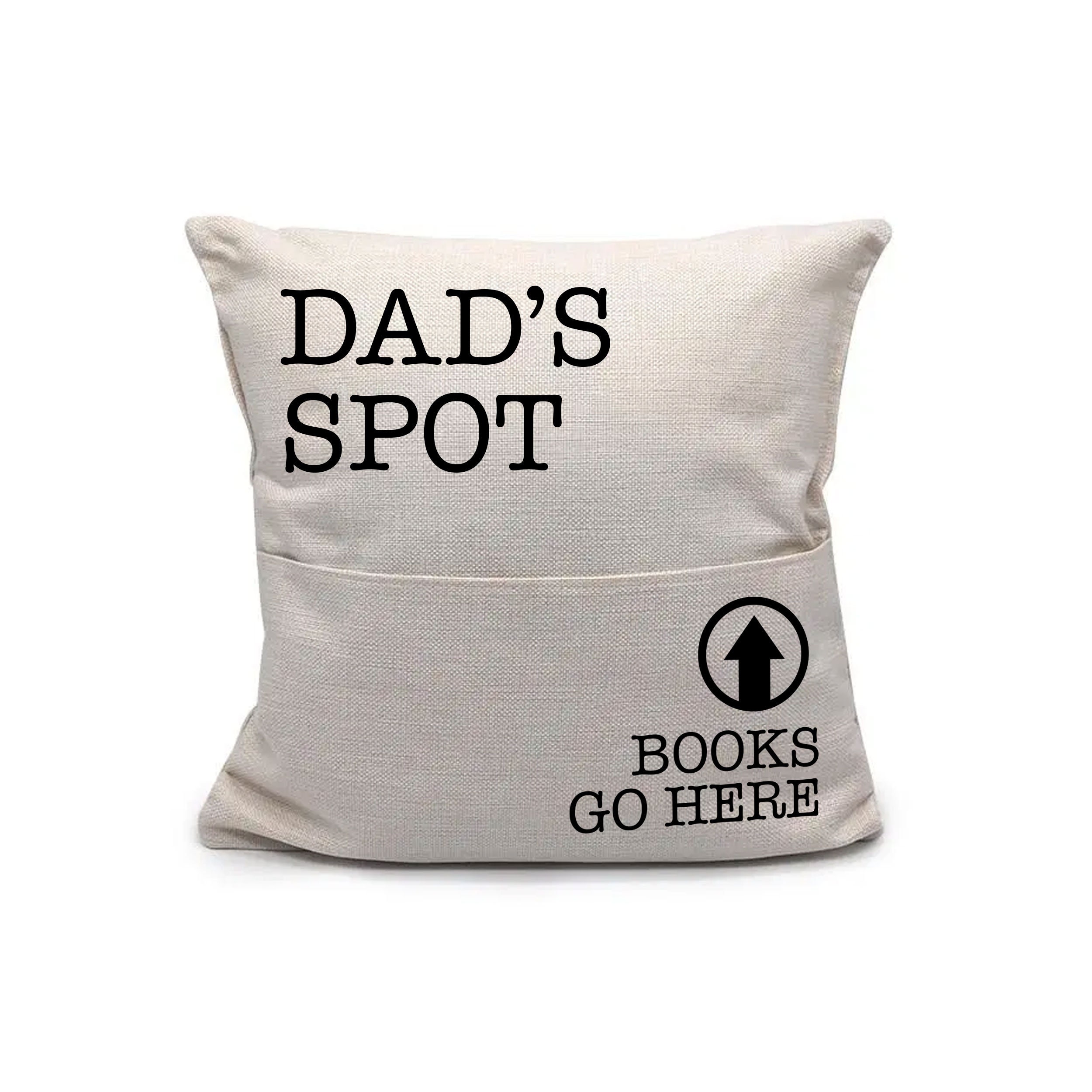 father&#39;s day pillow dad&#39;s spot remote goes here faux linen pillowcase pillow great gift for dad birthday christmas fathers day funny pillow