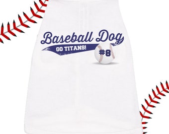 Dog shirt sports fan baseball personalized team dog Tshirt 22SPRT-002