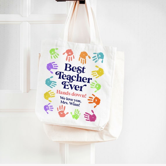 Best Teacher Ever Cute Teacher Gift Tote Bag End of School Year