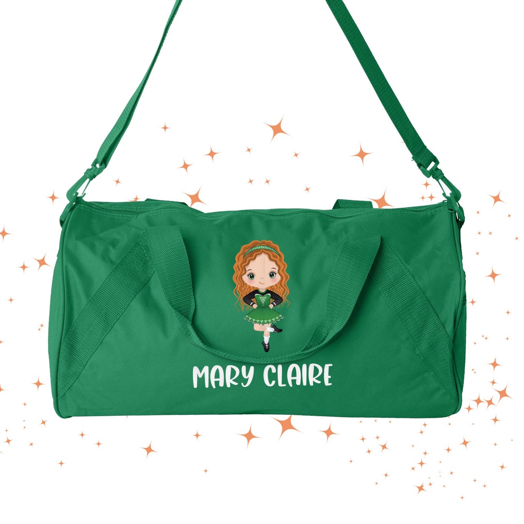 Personalized Irish Dancer Duffle Bag, Custom Kids Dance Bag, Irish