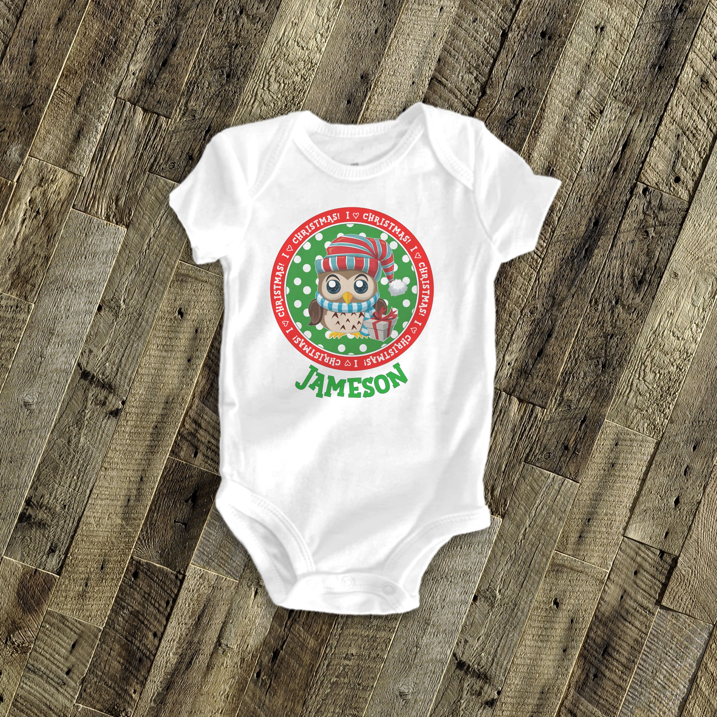 i love christmas owl Tshirt - adorable for all the Christmas festivities 22SNLC-063